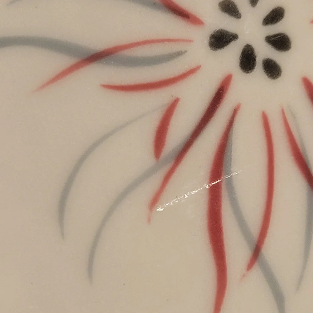 Nobility Ballet Pattern 1950s Bread & Butter Plate ~ Atomic Floral Flower ~ GUC